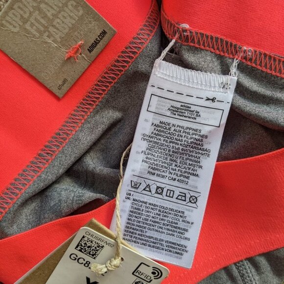 ADIDAS Pants 7/8 Tight Alpha Skin Leggings Grey Neon Pink GC8222 Women's… - Picture 7 of 8